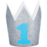 Mini Coroa 1º Aniversário azul