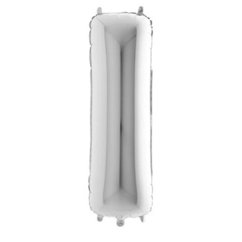 Balão Supershape Letra I Prata 40"/102cm