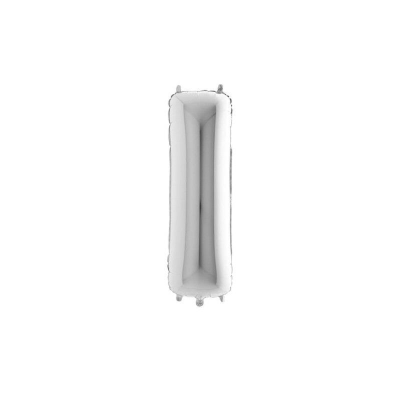 Balão Supershape Letra I Prata 40"/102cm