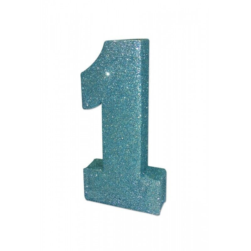 Centro de Mesa Glitter nº1 azul