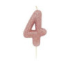 Vela Glitter nº 4 -  rose gold
