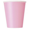8 copos papel rosa bebé 270ml