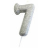 Vela Glitter nº 7 - prata
