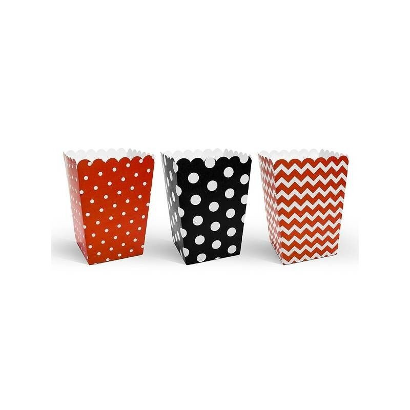 6 Caixas Pipocas Mix Lady Bug (7.5x7.5x12.5)