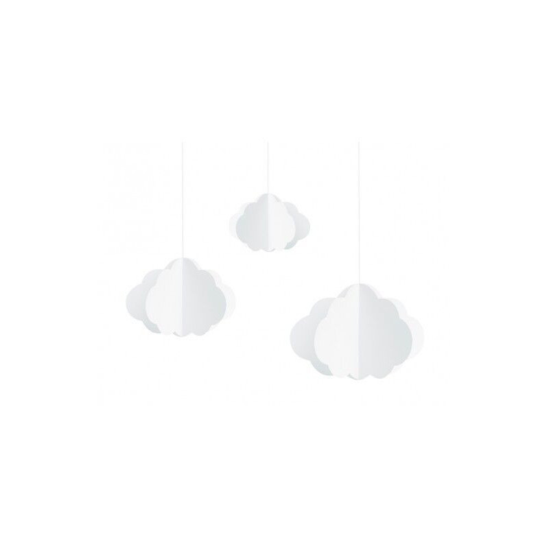 3 Decorações de Pendurar Nuvem