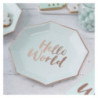 8 pratos Menta Hello World