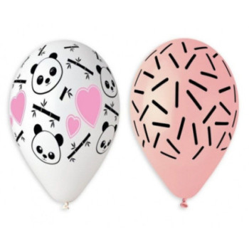 5 balões Latex 13" Panda