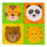 16 guardanapos de papel animais do zoo