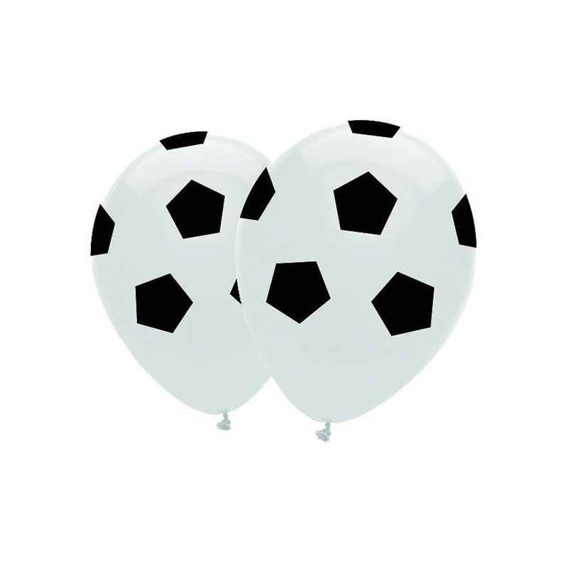 6 balões latex futebol 30cm