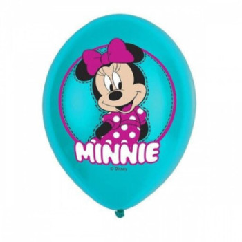 6 balões latex Minnie 11 polegadas