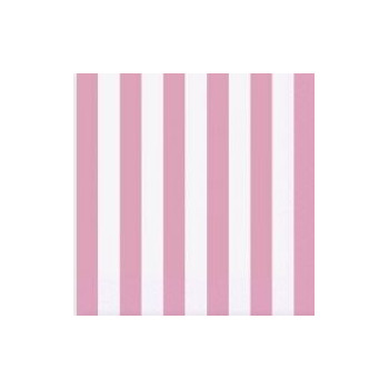 16 Guardanapos 33x33 cm Riscas Rosa e Branco