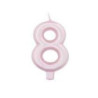 Vela Rosa Pérola nº 8, 8cm