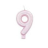 Vela Rosa Pérola nº 9, 8 cm