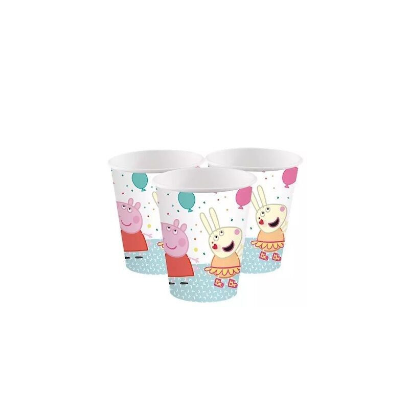 8 Copos 250 ml Porquinha Peppa