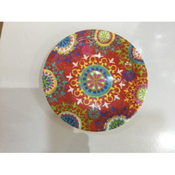 8 Pratos Redondos 26.6 cm Hippie