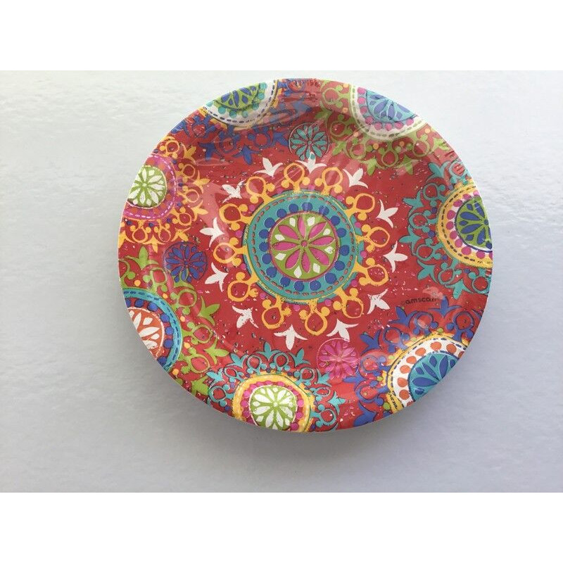 8 Pratos Papel 17.8 cm Hippie