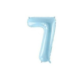 Balão foil 34", 86 cm Light Blue, número 7