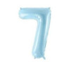 Balão foil 34", 86 cm Light Blue, número 7
