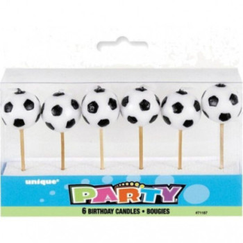 6 Velas Aniversário Bola Futebol