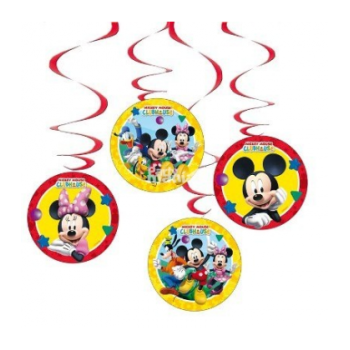 4 Decorações Pendentes de Papel Mickey