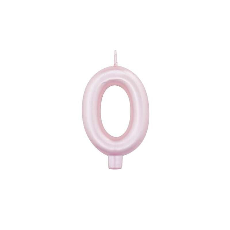 Vela Rosa Pérola nº 0 , 8 cm