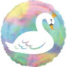 Balão Cisne Holográfico - Pastel 45cm