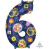 Balão foil Patrulha Pata Nº6 - 66cm