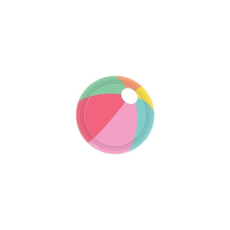 8 Pratos 23cm Just Chillin Beachball