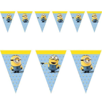 Bandeira Triangular Lovely Minions 2,30m