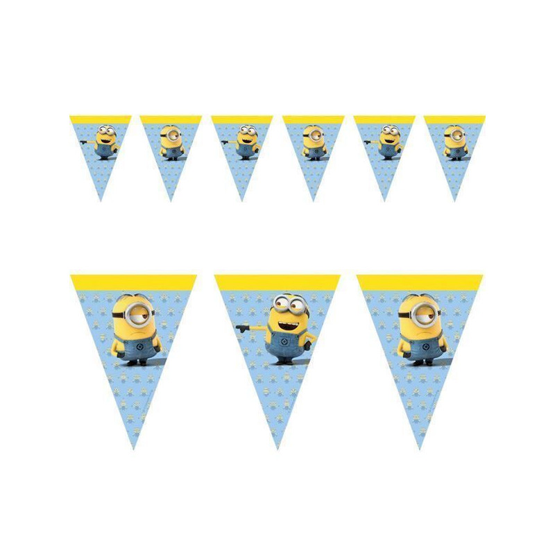 Bandeira Triangular Lovely Minions 2,30m