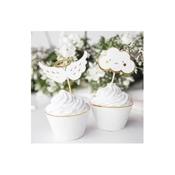6 cupcake topper nuvens 12,5 cm