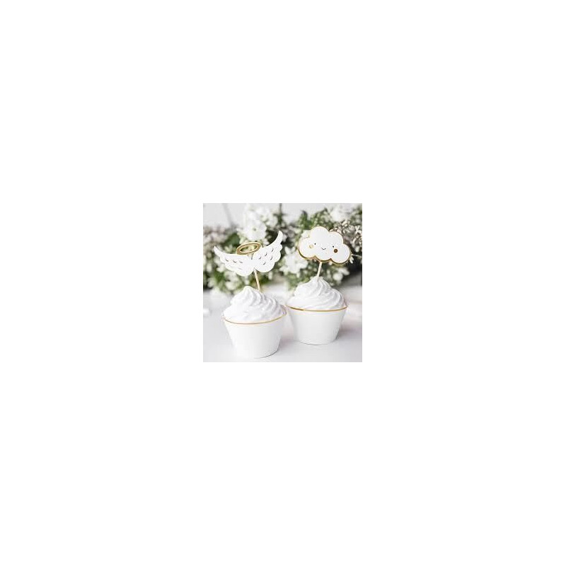 6 cupcake topper nuvens 12,5 cm
