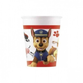 8 copos papel patrulha pata 200ml