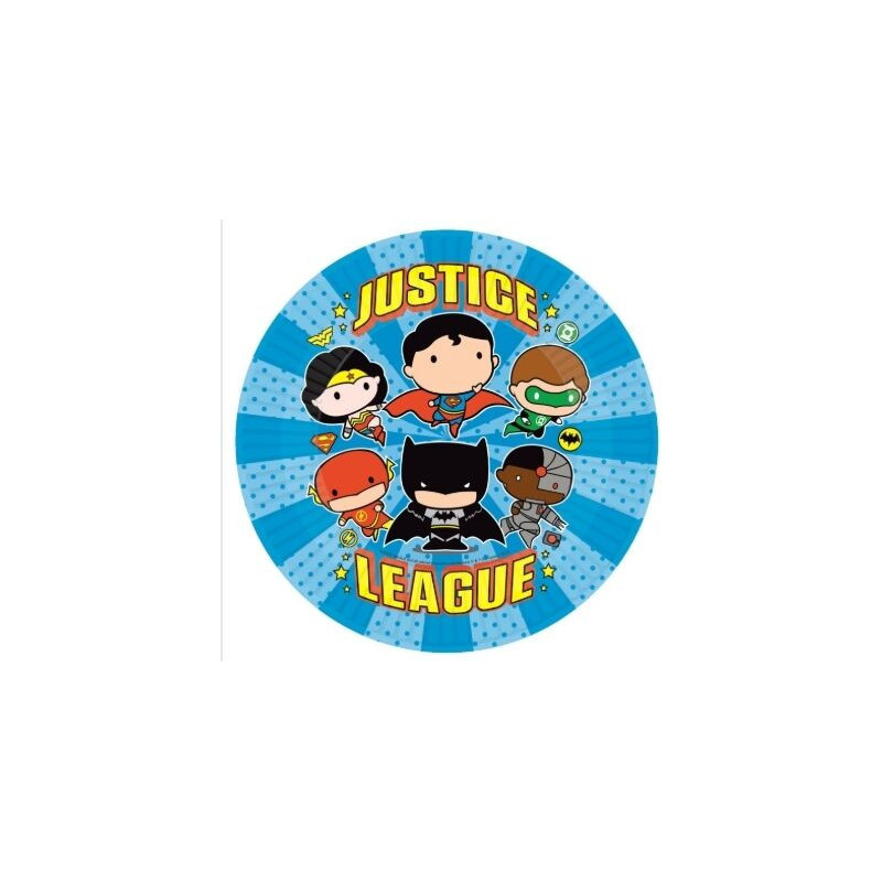 8 Pratos 23 cm Liga da Justiça