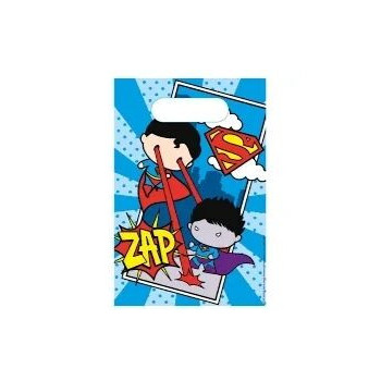 8 sacos lembranças papel Liga da Justiça