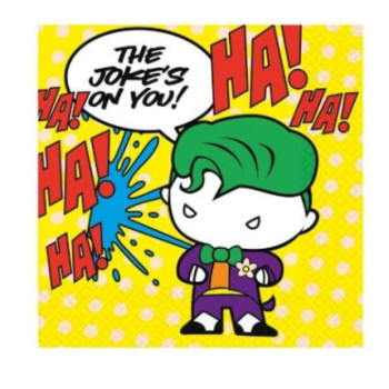 16 guardanapos 33x33cm Batman v Joker