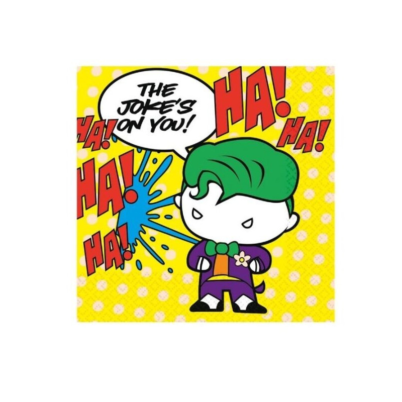 16 guardanapos 33x33cm Batman v Joker