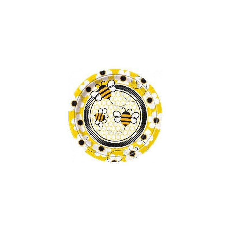 8 pratos 22.2 cm abelha