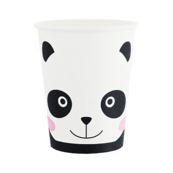 6 copos Panda papel