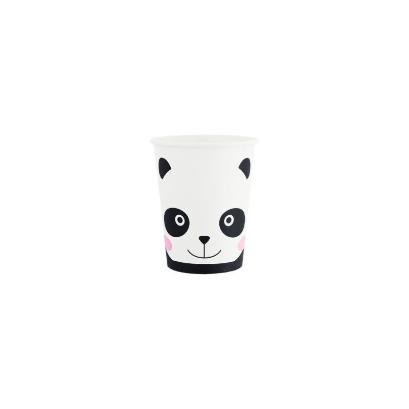 6 copos Panda papel