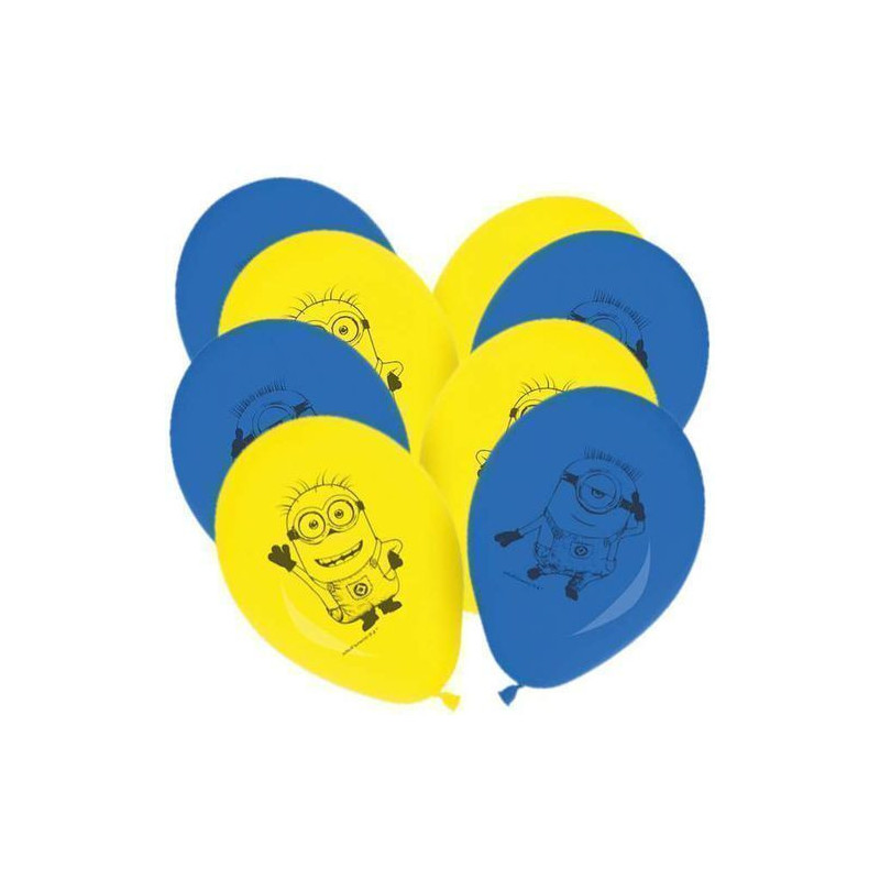8 Balões latex 11" Minions