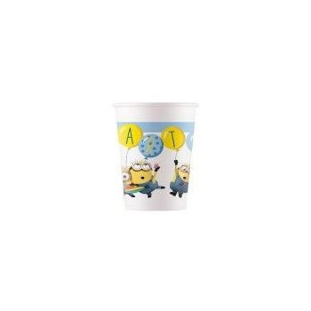 8 copos papel Minions 200ml