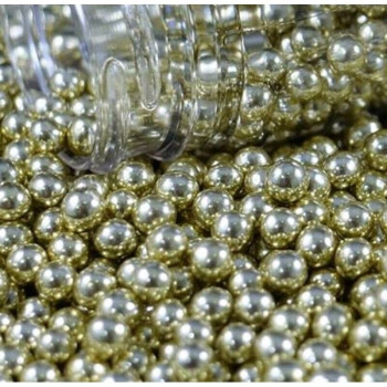 Pérolas metalizadas ouro 75 g.