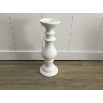 Castiçal de Cerâmica Branco