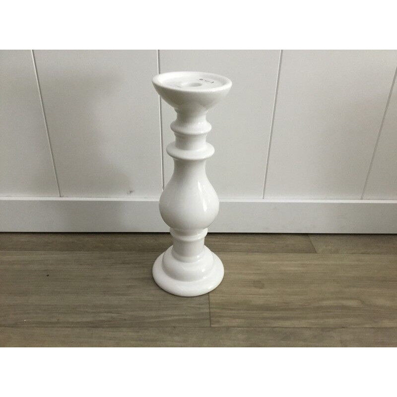 Castiçal de Cerâmica Branco