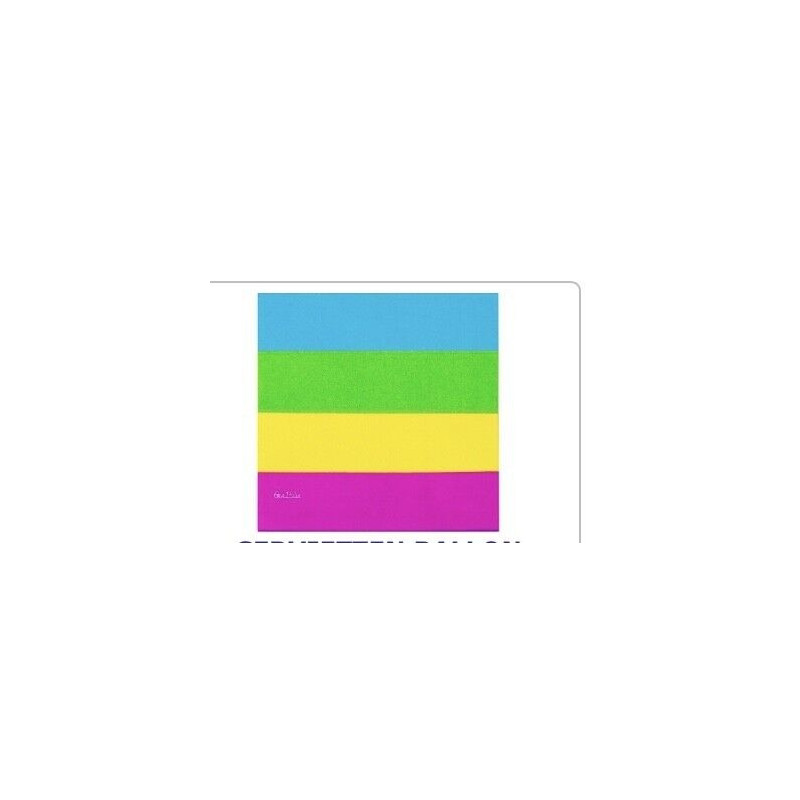 Guardanapos Papel 3f, 33x33 cm, Riscas Cores Fluorescentes, pack 16