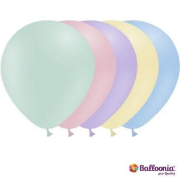 Saco 50 Balões Sortidos Matte, perímetro 95 cm, diam 30 cm