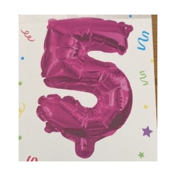 Micro Balão 10 cm - Nº 5- rosa