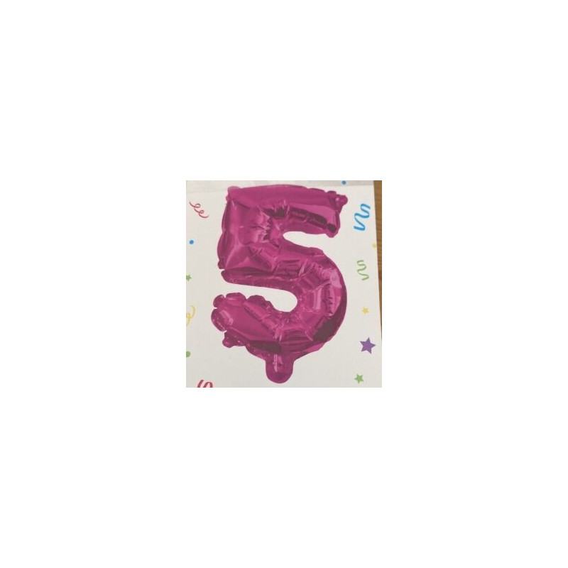 Micro Balão 10 cm - Nº 5- rosa