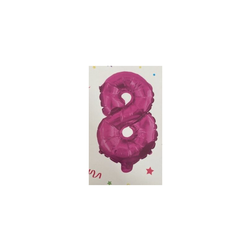 Micro Balão 10 cm - Nº 8 - rosa